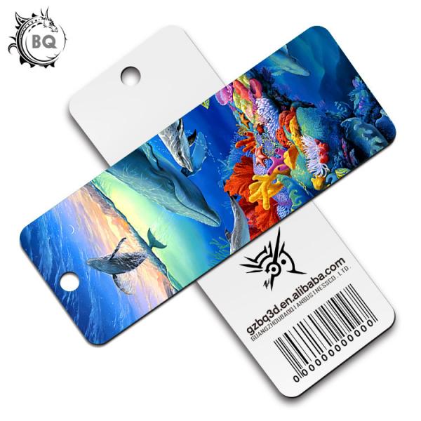 Quality Personalised 3D Lenticular Bookmark For Schools , 3d Printed Card for sale