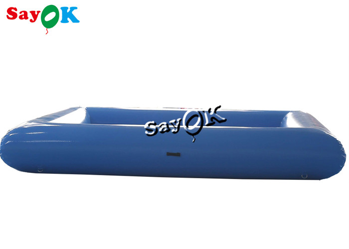 China Blue Small Commercial Kids Inflatable Swimming Pool With Pump 4x4x0.6mH on sale