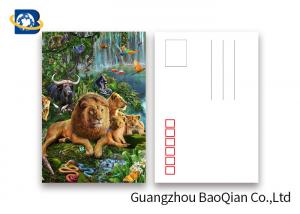  Lion Pattern 3D Lenticular Postcards 3D Souvenir For Tourist Promotion Gift Manufactures