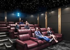  Electric Leather Sofa Home Cinema System With Surround Speaker Subwoofer Projector For Movies Manufactures