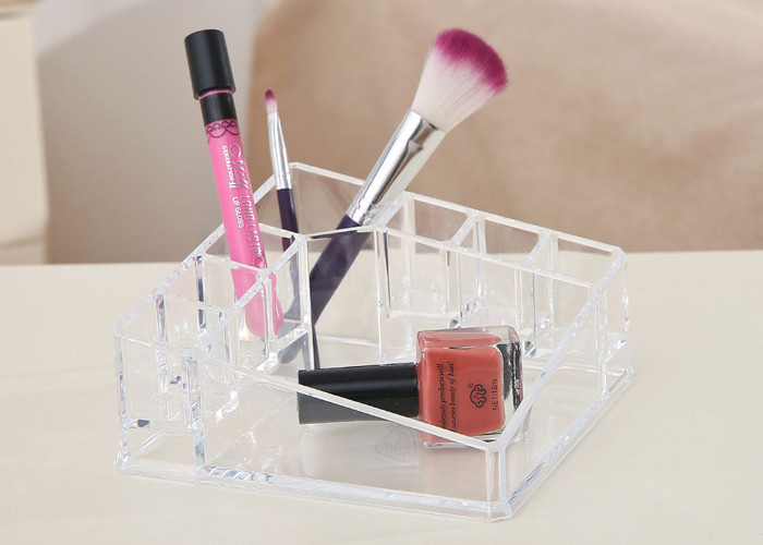  Desktop Clear Counter Display Stands Tray Exquisite For Cosmetics Manufactures