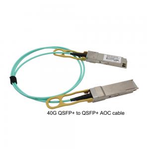  40G QSFP28 AOC Cable , 3m 5m Active Fiber Optic Cable For Data Center Manufactures