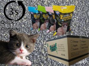 meipeng ecolief 6L and 10L clumping cat sand  100% bentonite