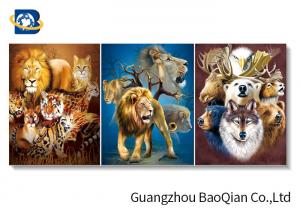  Wild Lion / Wolf Animal Stock Photo For Wall Decorative Pieces , 3d Pictures Manufactures