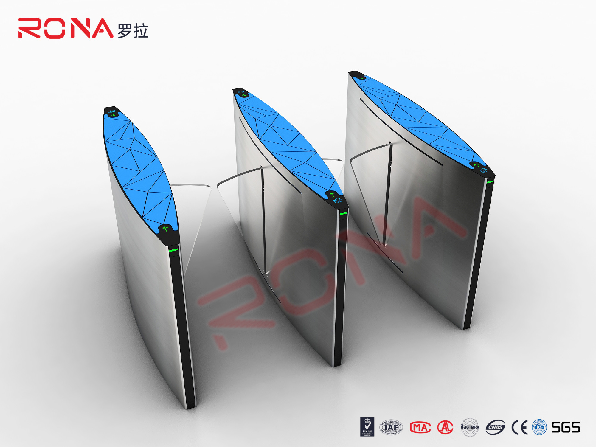  Access Control Automatic Flap Turnstile Walk Through Optical Turnstile For Subway Station Manufactures