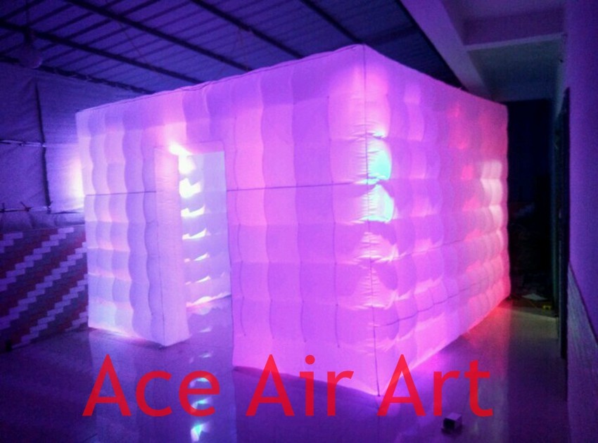 3.6mL x3.6mW*2.4mH Wonderful Cube led inflatable Tent/Inflatable Lighting Studio
