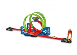 China Kids Track Racer Racing Car Set Pull Back And Go With 3 Loops Hot Wheel Style on sale