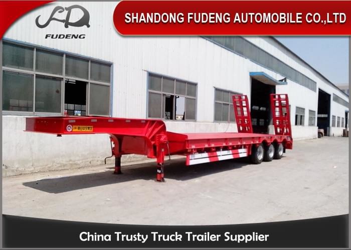 China 3/4 Axles Transport Low Bed Semi Trailer Heavy Duty Equipment 60 Tons on sale