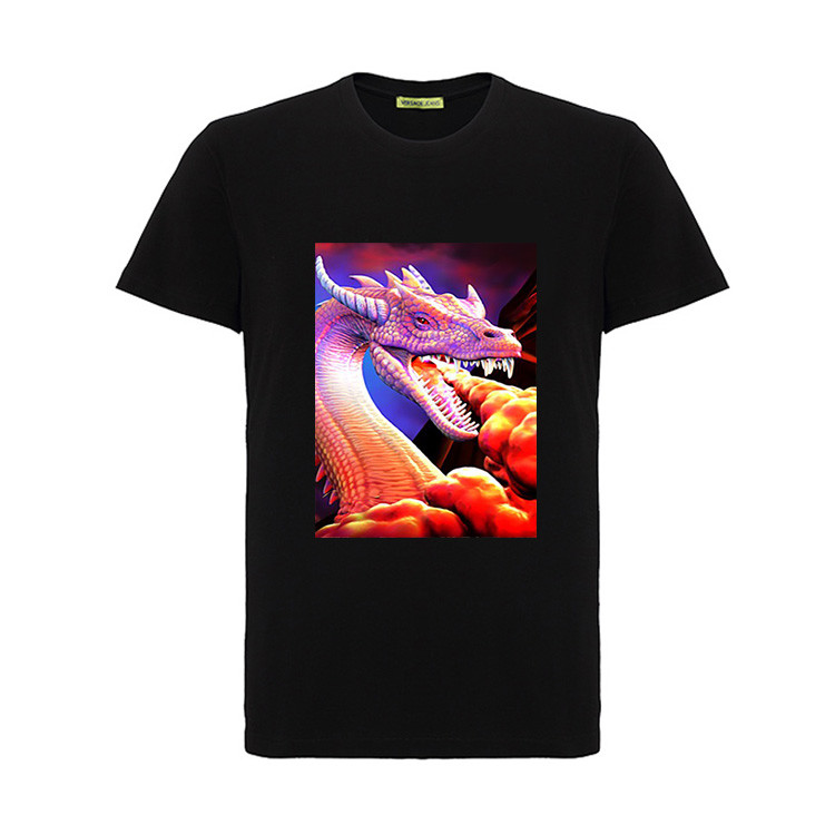  Cool 3D Flip Effect T - Shirt 100% Cotton Soft Material For Printing 3D Artwork Manufactures