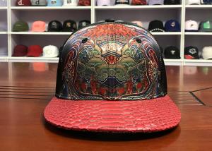  Chinese style Customized Design printing phoenix logo scale flat bill Sports Snapback Hats Caps Manufactures