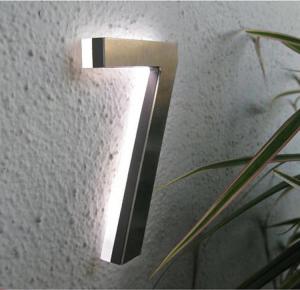  Silver Brush Metal House Door Numbers And Letters Halo Lighting Manufactures