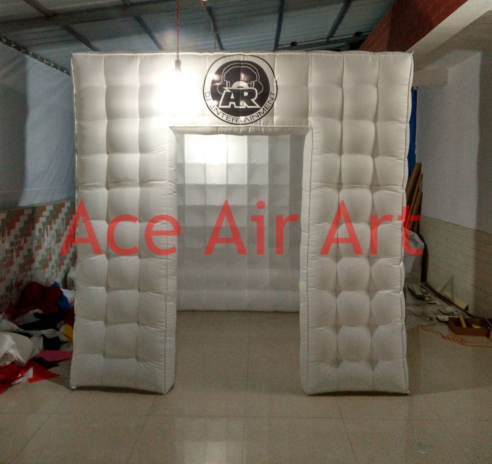 Ace Air Art 2.4m x2.4m x2.4m led lighting portable inflatable photo booth with logo to USA