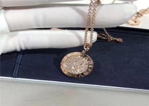  Luxury 18K Gold Diamond Necklace , Personalized High End Fashion Jewelry Manufactures