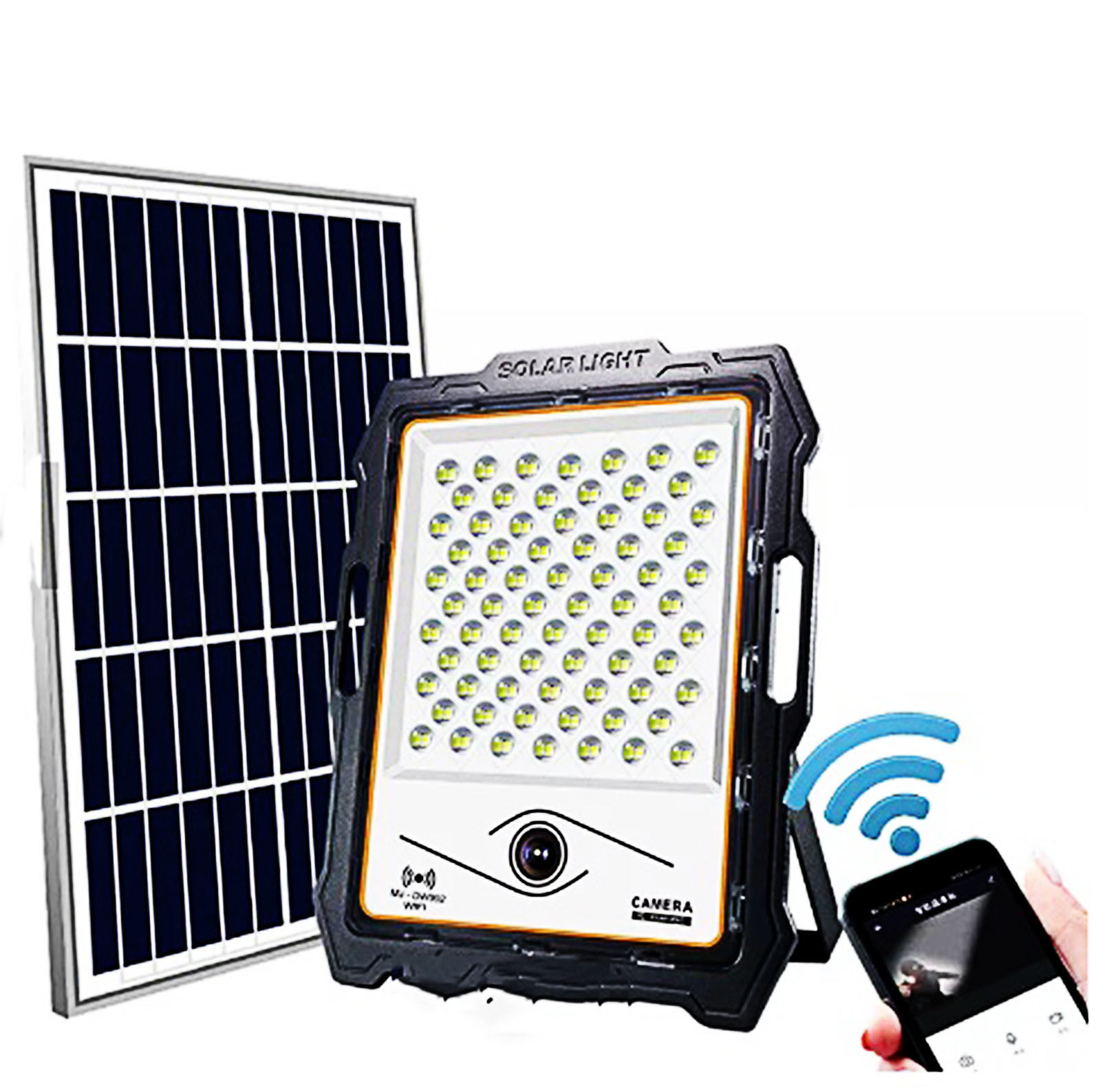 100W LED Solar Security Lights With Video Camera BSOD Street Motion Portable PIR Remote