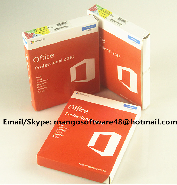  32 / 64 Bit Office 2016 Pro Plus Retail For Global Area Full Functions Manufactures