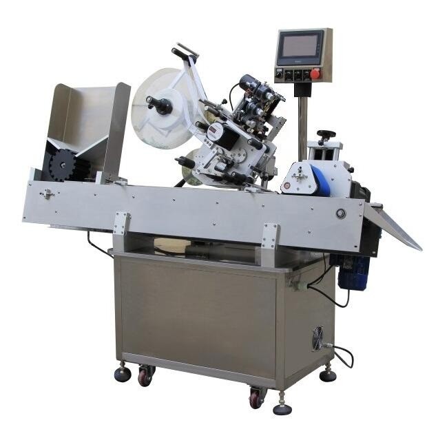 China Horizontal Automatic Sticker Vial Labeling Machine For Ball Pen Glue Plastic Tube on sale
