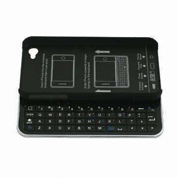  Bluetooth Sliding Keyboard + Hard Shell for iPhone 4 and 4S, with FCC, CE and RoHS Marks Manufactures