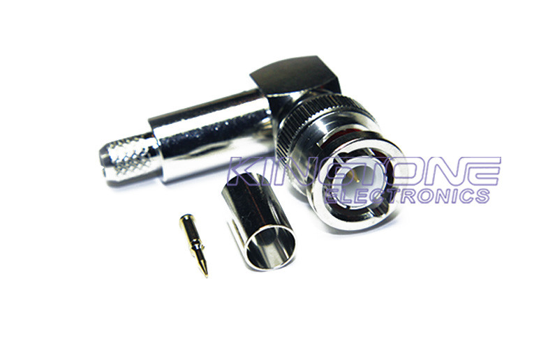 Nickel BNC Coaxial Cable Connectors for TV / Radio with Gold plated