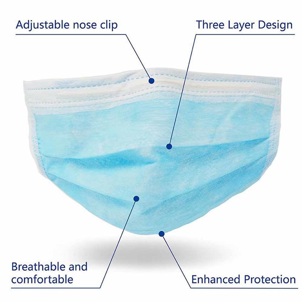  Anti Virus 3 Ply Medical Face Mask Advanced Foldable Structure Techniques Manufactures