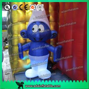  2M -20M Custom Oxford cloth Inflatable Smurfs With LED Light Manufactures
