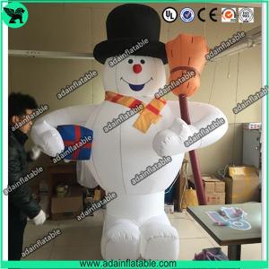  3m Inflatable Snowman With Broom,Inflatable Snow Man Mascot, Snow Man Cartoon Manufactures