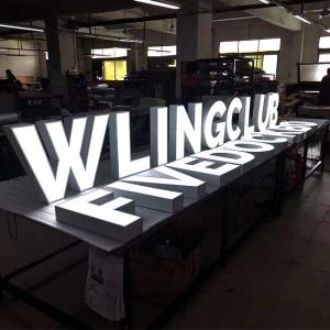  White Color Stainless Steel Return Channel Letter Sign Acrylic Surface Frontlit Manufactures