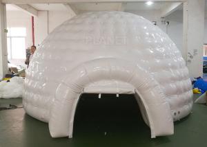  White Inflatable Igloo Tent Outside Diameter 4.8 Meter CE Certificated Manufactures