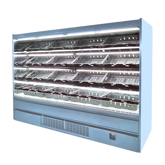 Vegetable Fruit Open Front Display Cooler Refrigerated Display Cabinet plug in