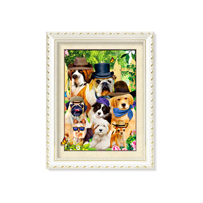  30x40cm 5D Pictures With Plastic White Frame For Office Decoration Manufactures