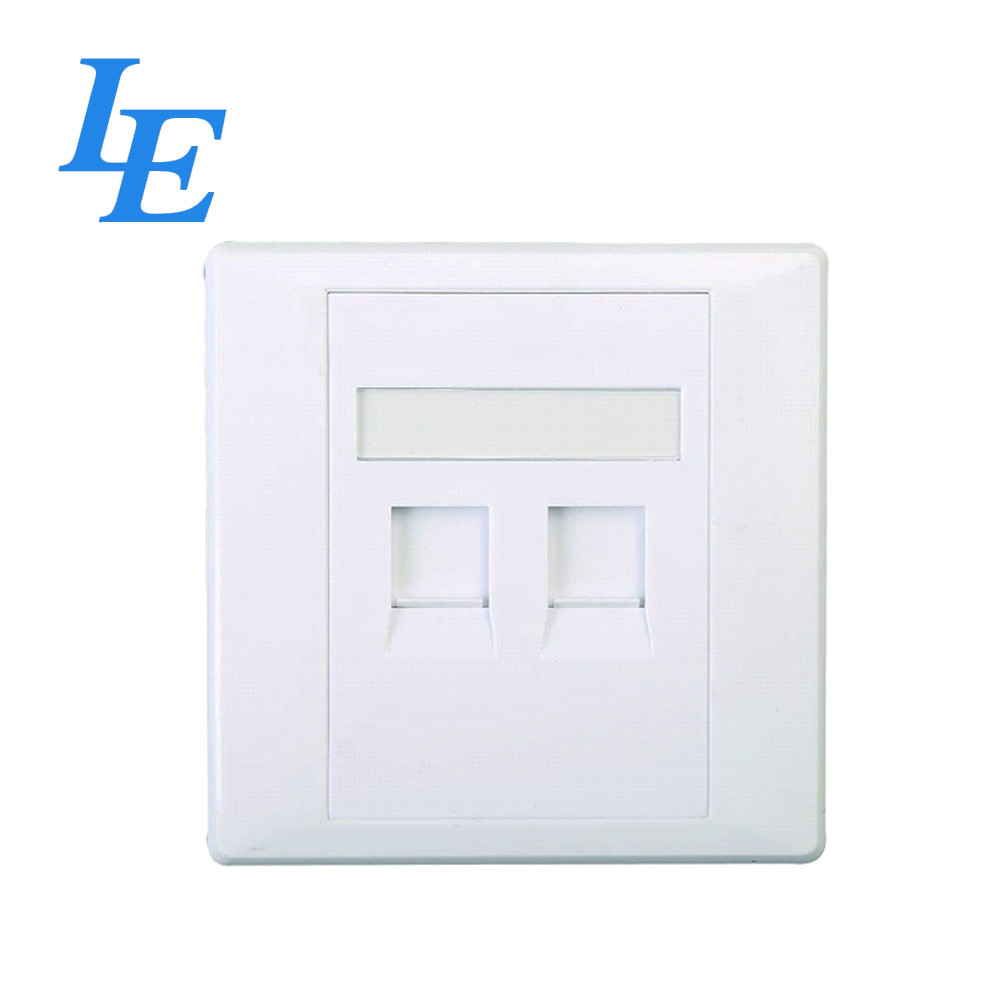  White Rj45 Face Plate Wall Sockets , Data Point Faceplate PC Material Manufactures