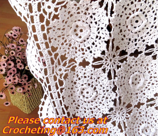China Crochet Round table clothing - table coverhandmade crochet heart doilies, blanket, clothes on sale