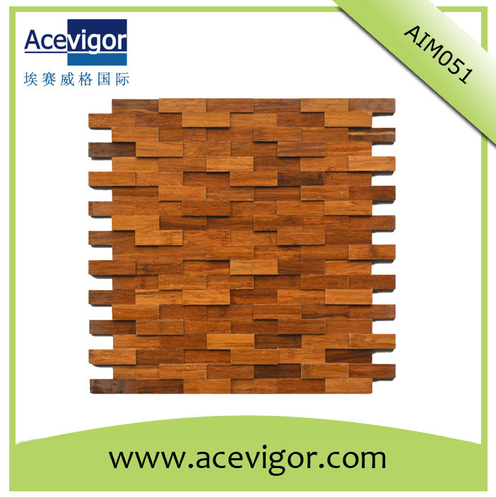  Mosaic wood wall tiles for indoor decoration Manufactures