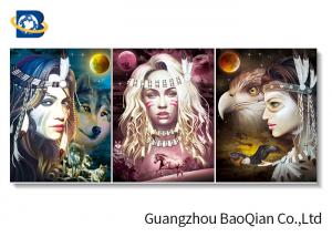  Custom Lenticular 3d Flip Picture Of Pretty Girl And Animal For Home Decoration Manufactures