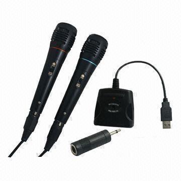  Dual Wired Microphone for PC/PS2/ PS3/Wii/Xbox 360 Game Accessories Manufactures