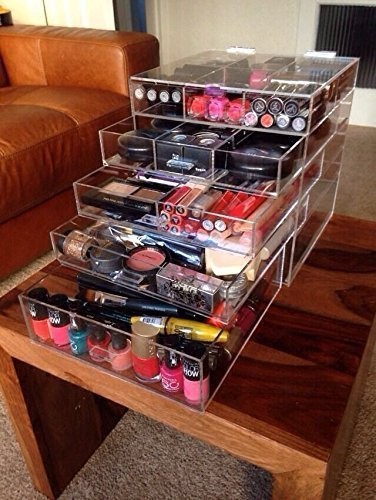  Handmade 5 Tier Acrylic Makeup Organizer Box Exquisite Workmanship Manufactures