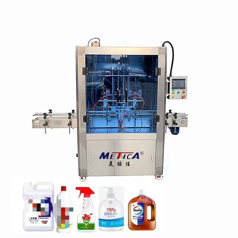 China 1000ml Shampoo Bottle Filling Machine 4 Nozzle Liquid Detergent Filling Machine on sale