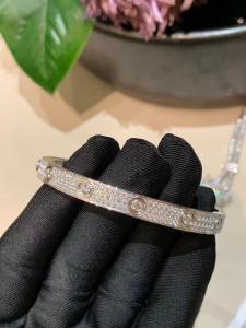  Luxury Cartier Full Diamond Love Bracelet HK Setting For Anniversary Engagement Gift Manufactures