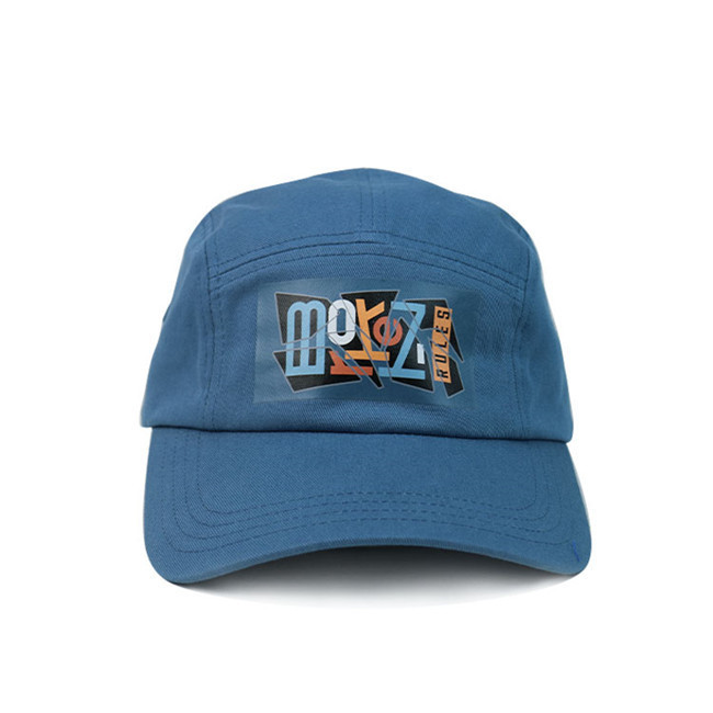 Buy cheap Twill 5 Panel Camper Hat With Screen Printed Nylon Webbing from wholesalers