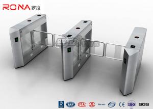  DC24V Brush Biometric Electric Swing Barrier Gate 20W RS485 Access Control Turnstile Manufactures