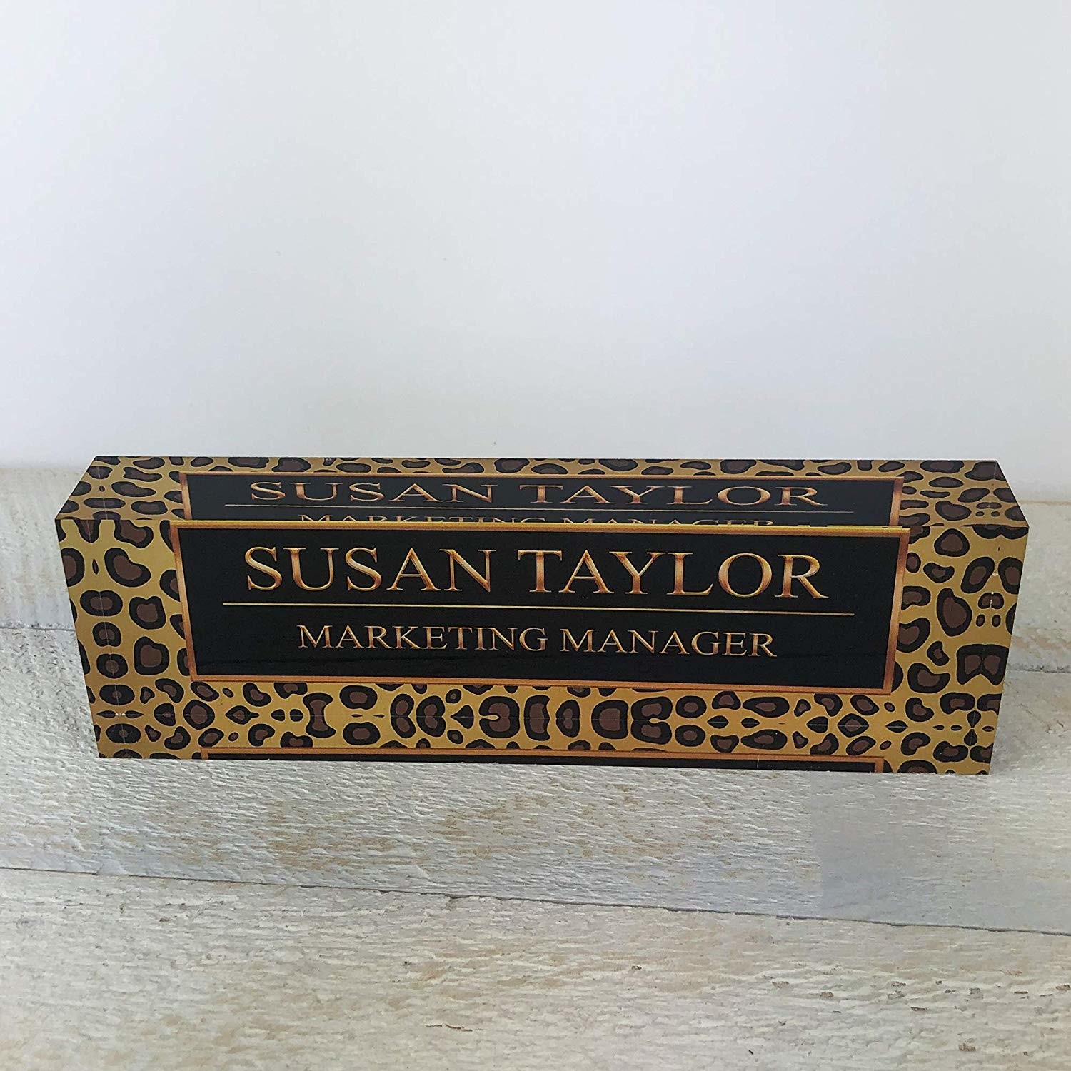  Personalized Acrylic Desk Name Plate No Breakage With Engraving Logo Manufactures
