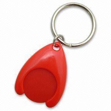  Coin Holder Design Plastic Keychain, Available in 10 Colors, Measuring 73 x 30 x 65mm Manufactures