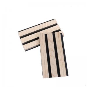  Linear Wood Slats Fireproof Decorate Wood Acoustic Panels Sound Absorbing Manufactures