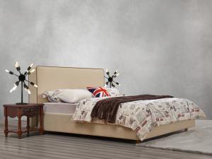  American design Good quality Gery Fabric Upholstered Headboard Queen Bed Leisure Furniture for Apartment Bedroom set Manufactures