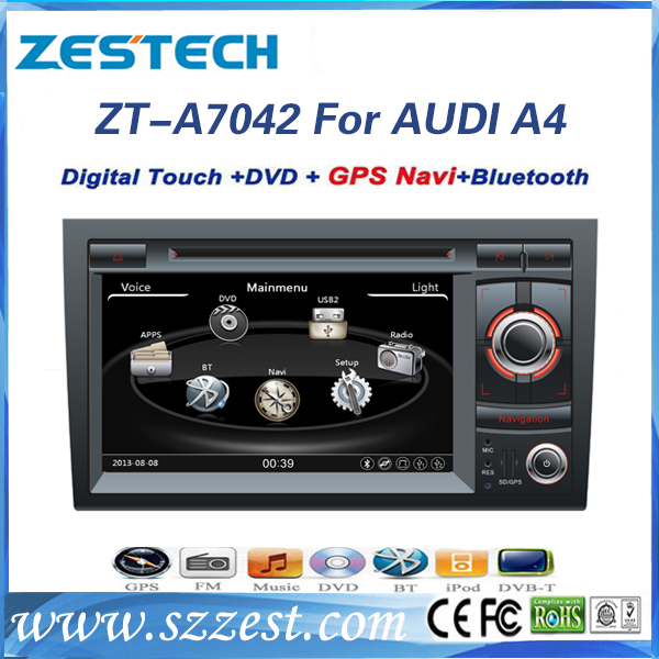 China Touch screen car dvd player for Audi A4 with gps navigation system on sale