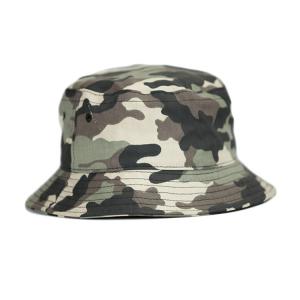  Round Brim 5 / 6 Panel Custom Bucket Hats / Camo Jungle Bucket Caps Manufactures