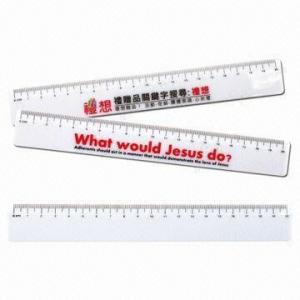  20cm Basic Plastic Rulers with Large Logo/Design Space Manufactures