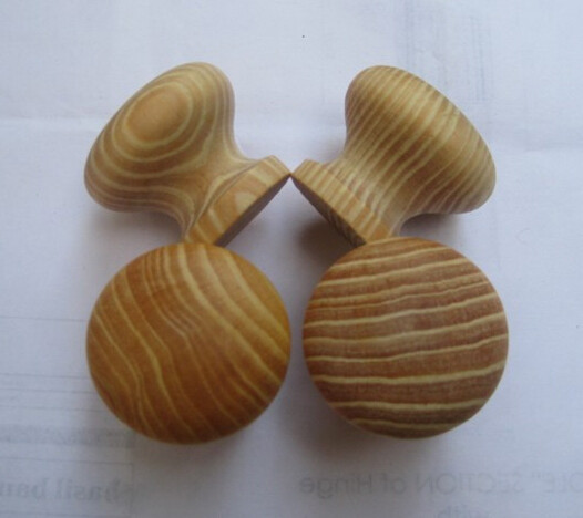 Quality pine wood drawer knob round wood handle for Cabinet Drawer Door Puller for sale