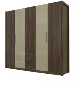  Bedroom wardrobe closet in MDF melamine with inner cloth racks and storage drawer Manufactures
