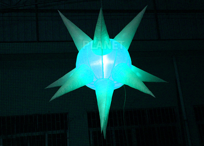  Exquisite Led Inflatable Star 190 T White Polyester CE / UL Approved Manufactures