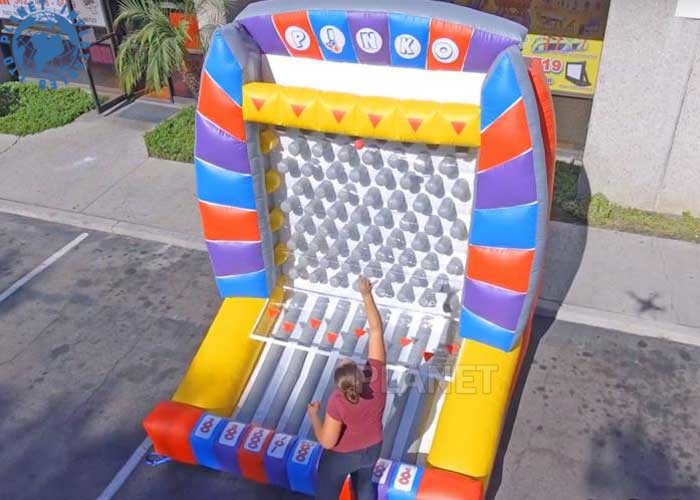  0.55mm Plato PVC Tarpaulin Inflatable Carvinal Game Rental / Giant Inflatable Plinko Prize Game Manufactures